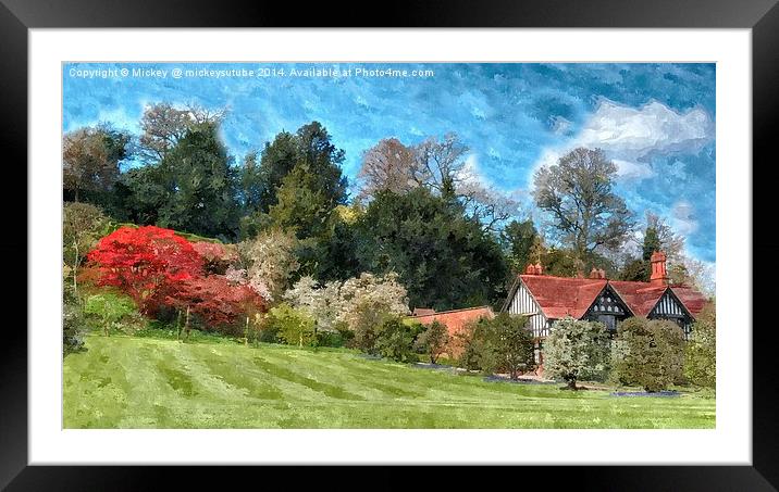 Garden Of Powis Castle Framed Mounted Print by rawshutterbug 