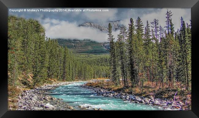 Athabasca River Framed Print by rawshutterbug 