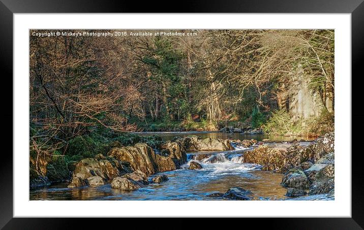  Betws-y-Coed Falls Framed Mounted Print by rawshutterbug 