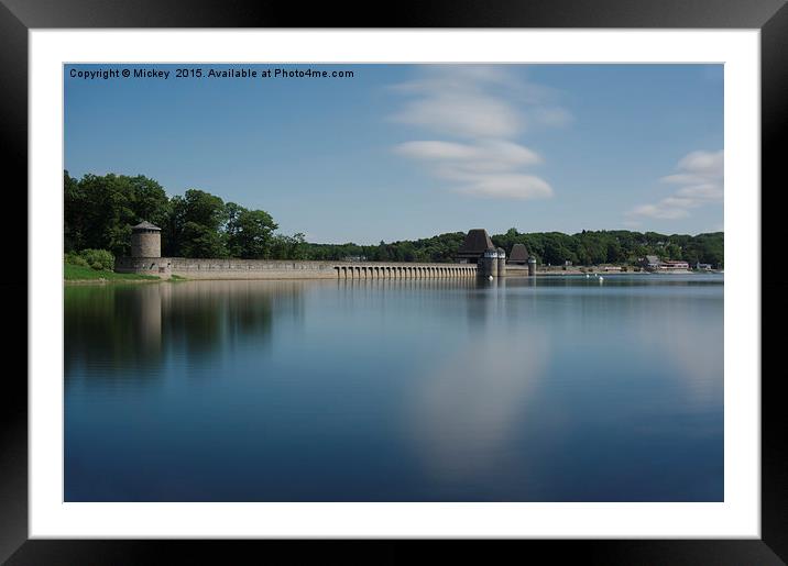 Moehnesee Dam Framed Mounted Print by rawshutterbug 