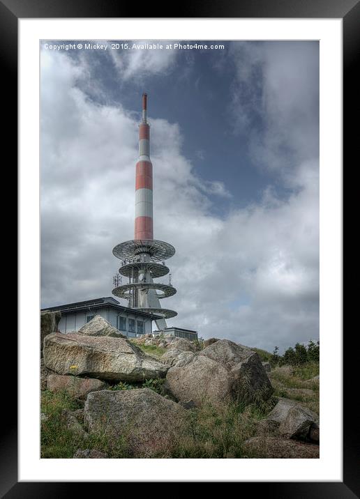 Brocken Broadcast Tower Framed Mounted Print by rawshutterbug 