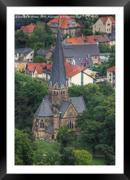 St. Petri Church Thale Framed Mounted Print by rawshutterbug 