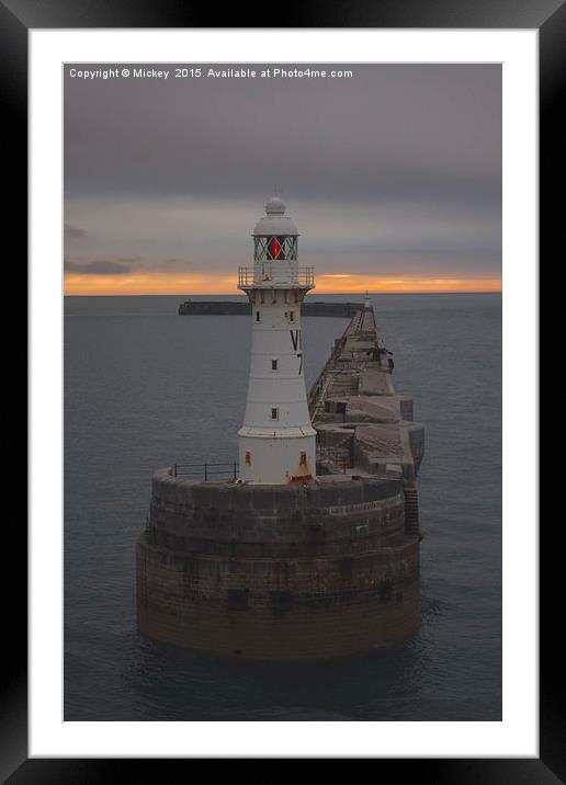 Dover Lighthouse Framed Mounted Print by rawshutterbug 
