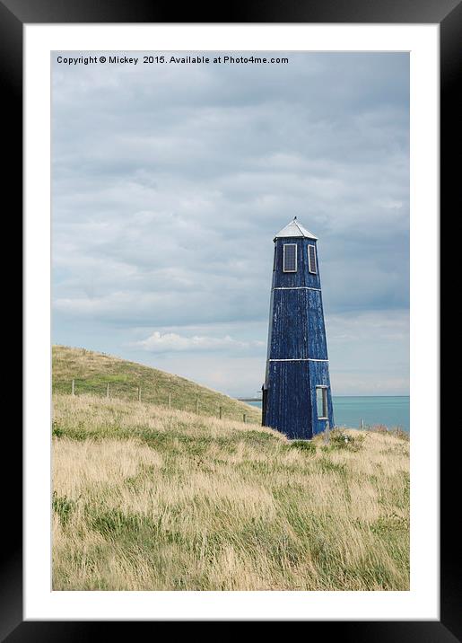Blue Lighthouse Framed Mounted Print by rawshutterbug 