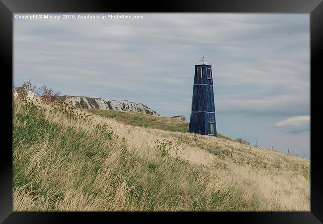 White Cliffs Of Dover Lighthouse Framed Print by rawshutterbug 