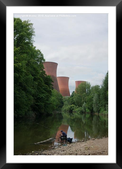 Fisherman By The River Severn Framed Mounted Print by rawshutterbug 