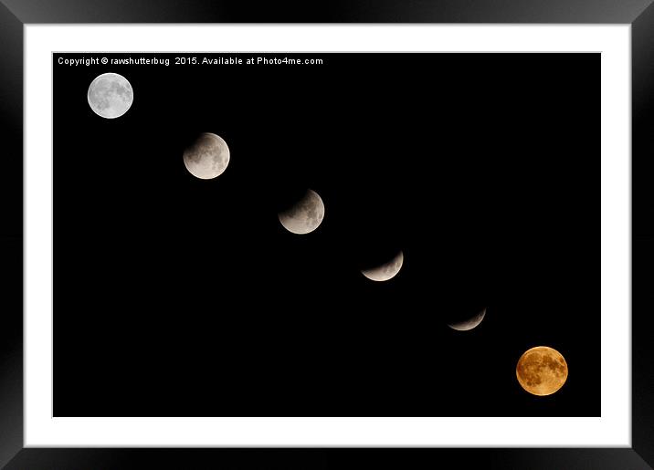 Supermoon Lunar Eclipse Framed Mounted Print by rawshutterbug 