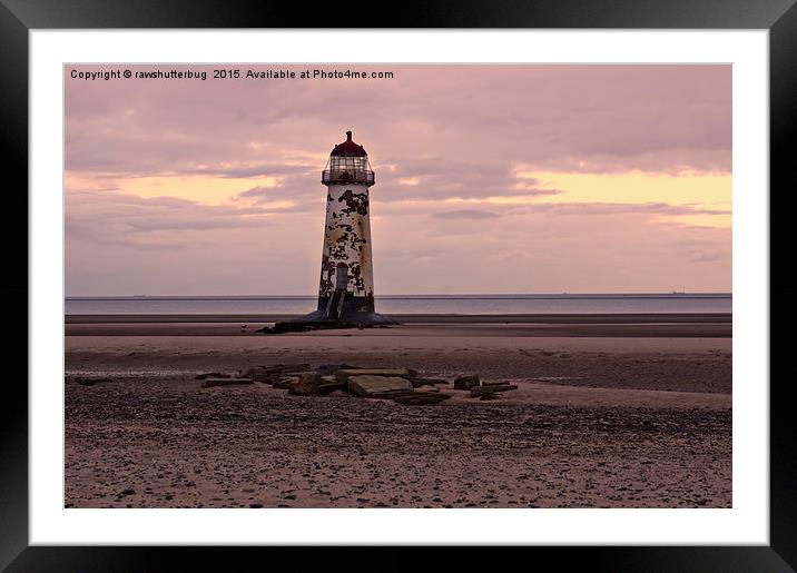 Sunrise Talacre Lighthouse Framed Mounted Print by rawshutterbug 