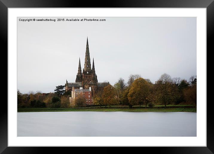 Lichfield Cathedral And Stowe Pool Framed Mounted Print by rawshutterbug 