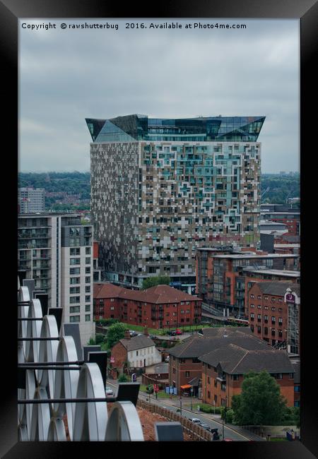 View From The Birmingham Library Framed Print by rawshutterbug 