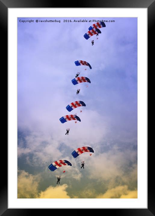 RAF Falcons Stack Formation Framed Mounted Print by rawshutterbug 