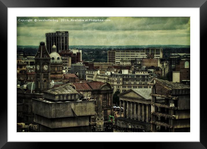 Birmingham Roof Tops Framed Mounted Print by rawshutterbug 