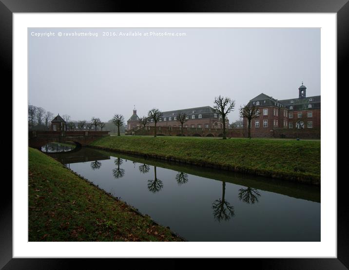 Schloss Nordkirchen Trees Water Reflection Framed Mounted Print by rawshutterbug 