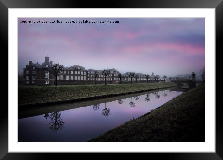 Pink Sky At Schloss Nordkirchen Framed Mounted Print by rawshutterbug 