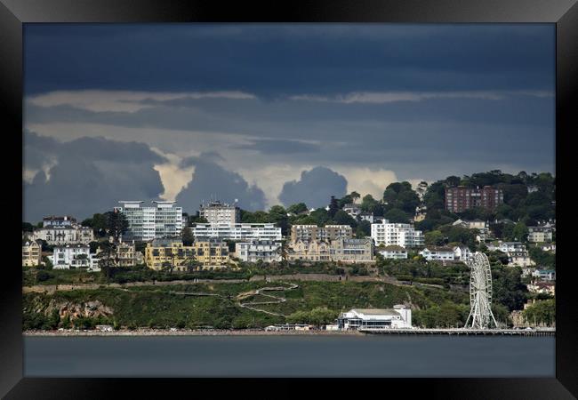 Funnel Clouds Over Torquay Framed Print by rawshutterbug 
