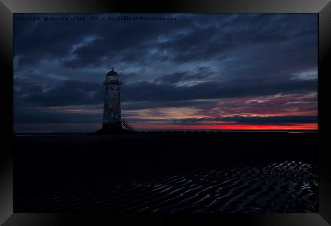 Talacre Lighthouse Sunrise Framed Print by rawshutterbug 