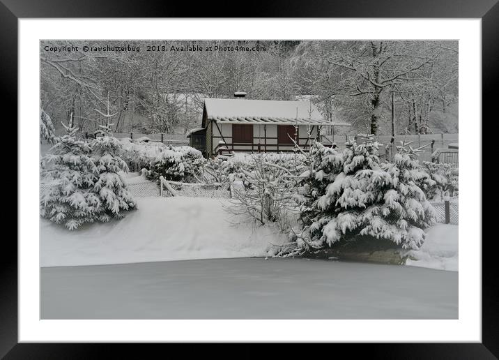 Cabin In The Snow Inselsberg Framed Mounted Print by rawshutterbug 