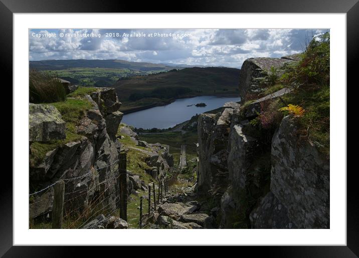 Views Towards The Tanygrisiau Reservoir Framed Mounted Print by rawshutterbug 