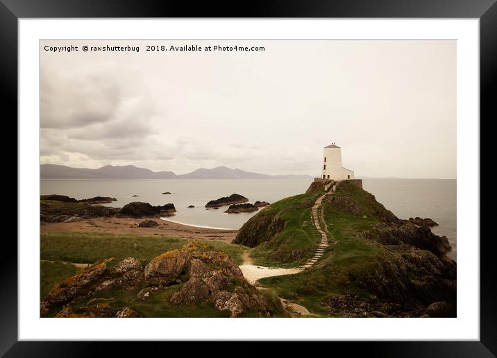 Tŵr Mawr Lighthouse Framed Mounted Print by rawshutterbug 