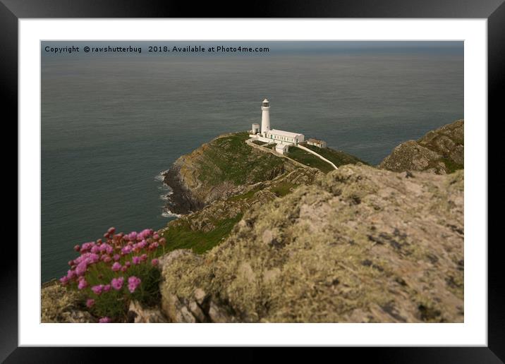 South Stack Lighthouse Framed Mounted Print by rawshutterbug 