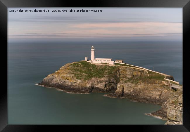 The South Stack Lighthouse Framed Print by rawshutterbug 