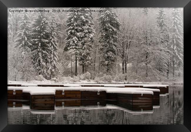 Lake Bohinj Boat Dock Framed Print by rawshutterbug 