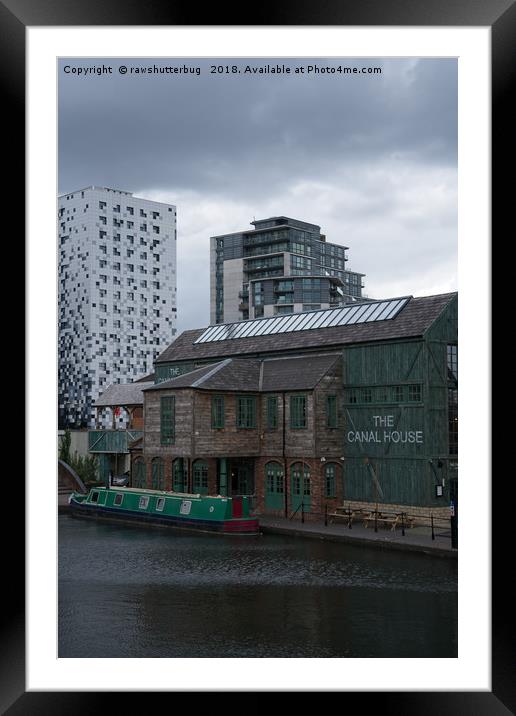 The Canal House At The Regency Wharf In Birmingham Framed Mounted Print by rawshutterbug 