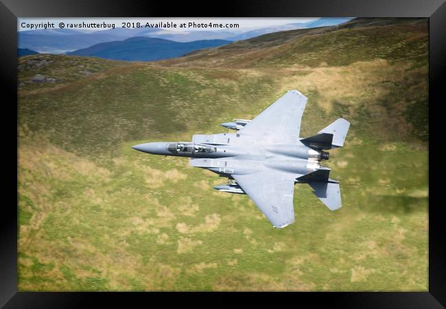 Low Flying F-15E Strike Eagle Framed Print by rawshutterbug 
