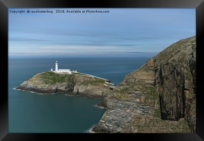 The South Stack Lighthouse Framed Print by rawshutterbug 