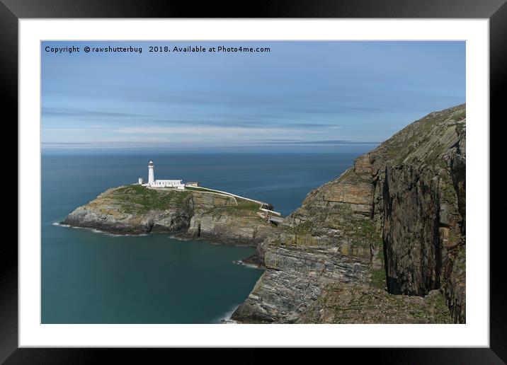 The South Stack Lighthouse Framed Mounted Print by rawshutterbug 