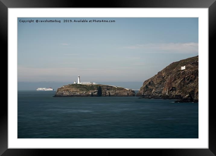 South Stack Lighthouse Framed Mounted Print by rawshutterbug 