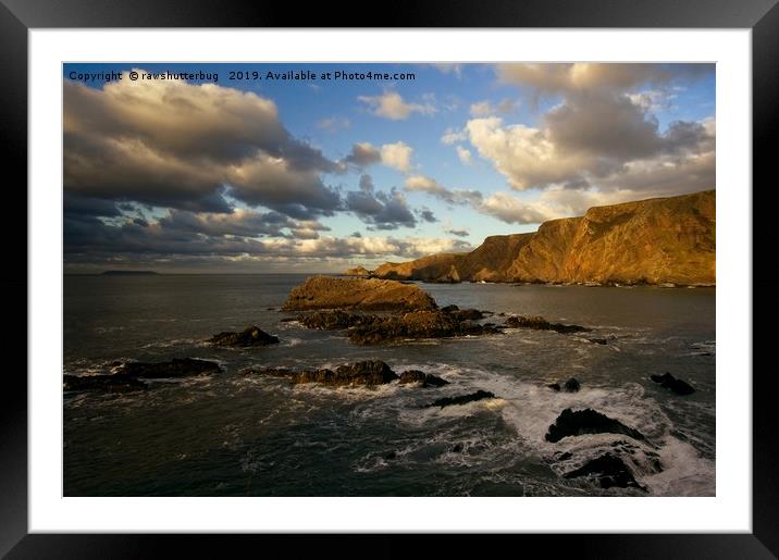 Hartland Coast Framed Mounted Print by rawshutterbug 