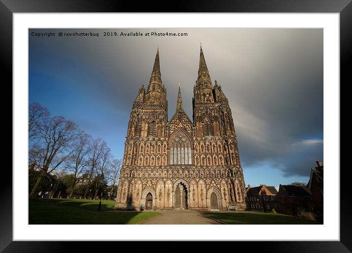 Clouds Over The Lichfield Cathedral Framed Mounted Print by rawshutterbug 