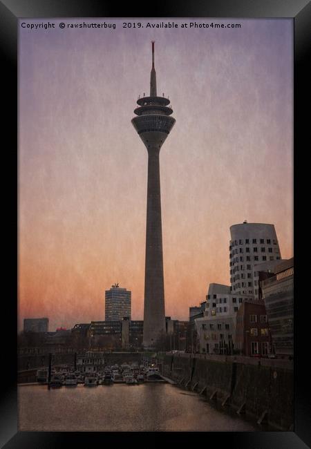 The Rhine Tower At Sunset Framed Print by rawshutterbug 