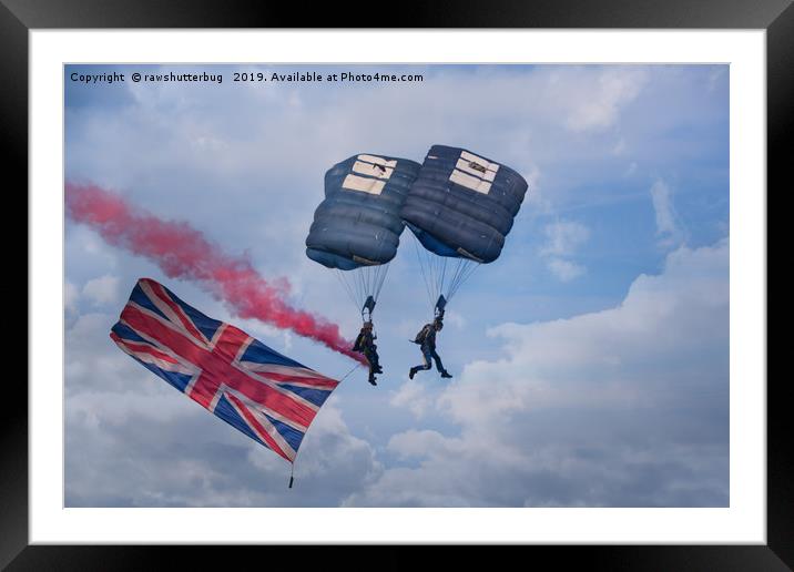 Proud To Be British-Tigers Parachute Display Team Framed Mounted Print by rawshutterbug 