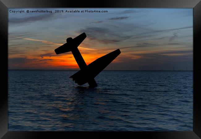 Sunset At The Harderwijk Plane Memorial Framed Print by rawshutterbug 