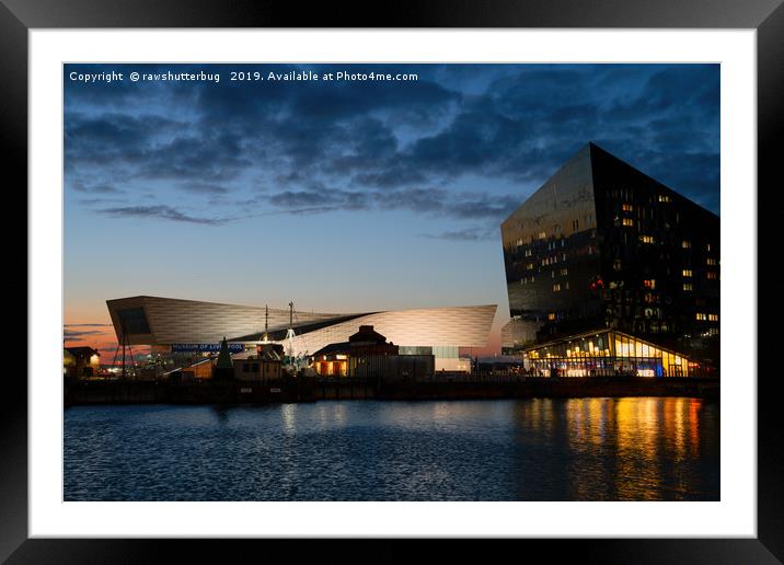 The Salthouse Dock At Night Framed Mounted Print by rawshutterbug 