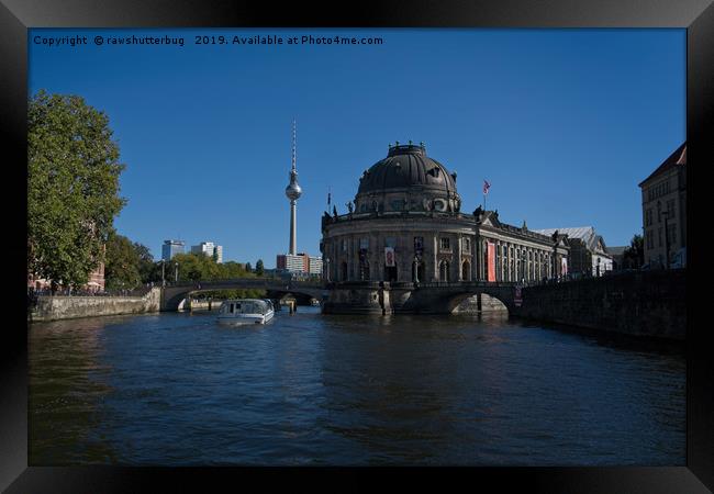 Bode Museum And TV Tower From The River Spree Framed Print by rawshutterbug 
