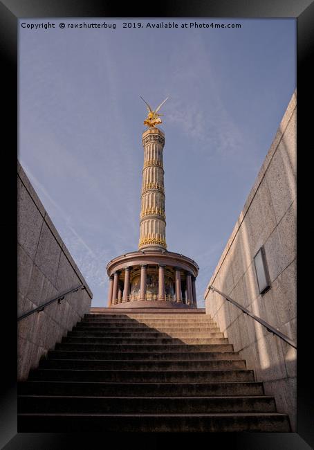 Siegessäule - Victory Column Berlin Framed Print by rawshutterbug 