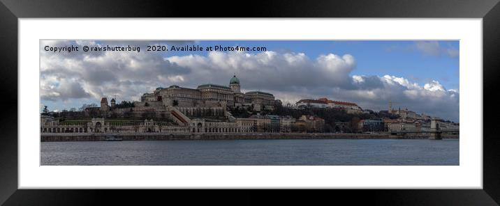 Budapest Skyline Panorama Framed Mounted Print by rawshutterbug 