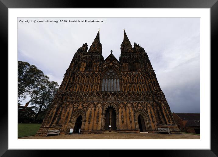 Lichfield Cathedral Framed Mounted Print by rawshutterbug 