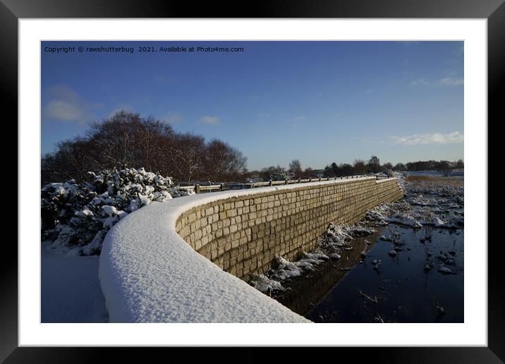 Snow Covered Landscape At Chasewater Country Park Framed Mounted Print by rawshutterbug 
