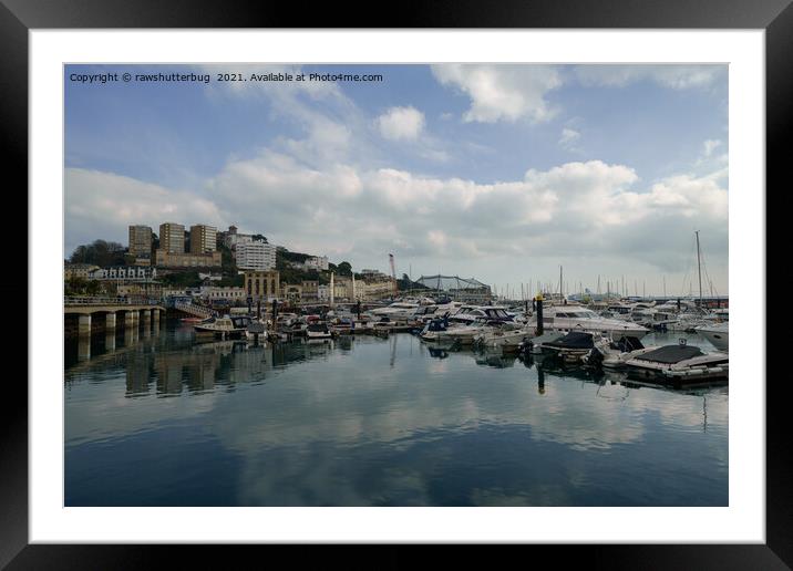 Torquay Harbour  Framed Mounted Print by rawshutterbug 