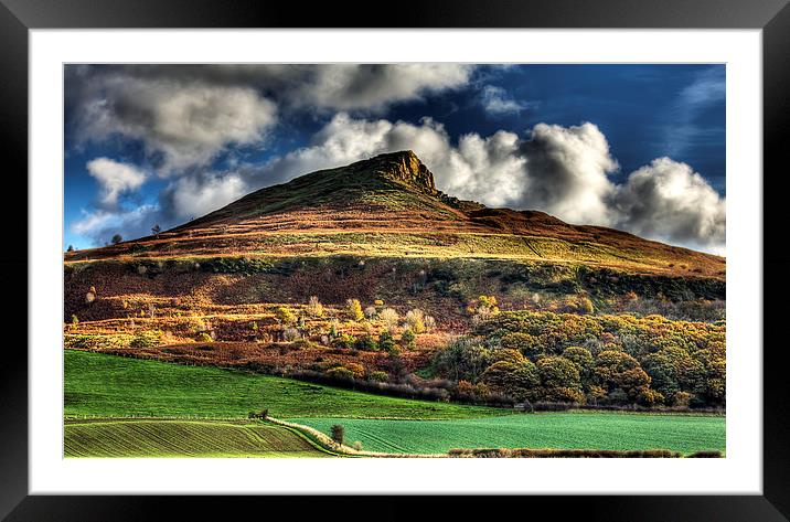 Autumn Gold - Roseberry Topping Framed Mounted Print by Nigel Lee
