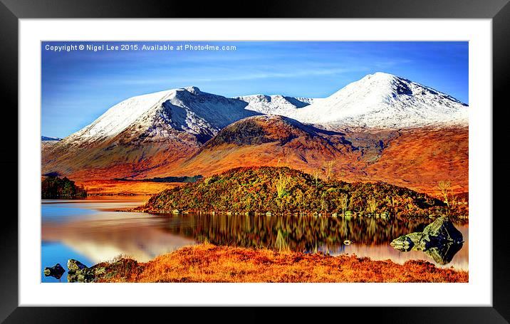   Lochan na h-Achlaise Framed Mounted Print by Nigel Lee