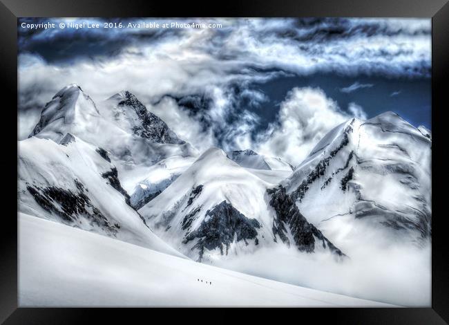 Matterhorn Mountain Range Framed Print by Nigel Lee