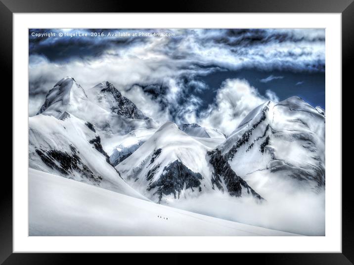 Matterhorn Mountain Range Framed Mounted Print by Nigel Lee