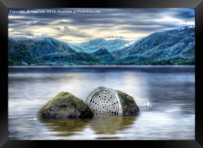 100yr Stone - Derwent Water Framed Print by Nigel Lee