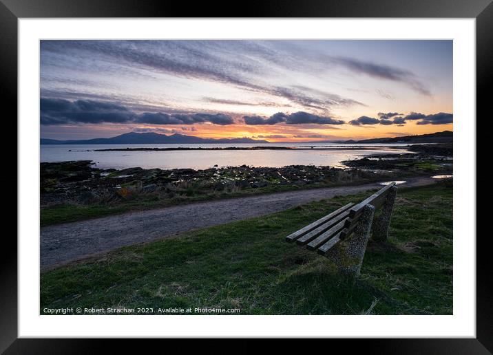 Sunset with a view Framed Mounted Print by Robert Strachan