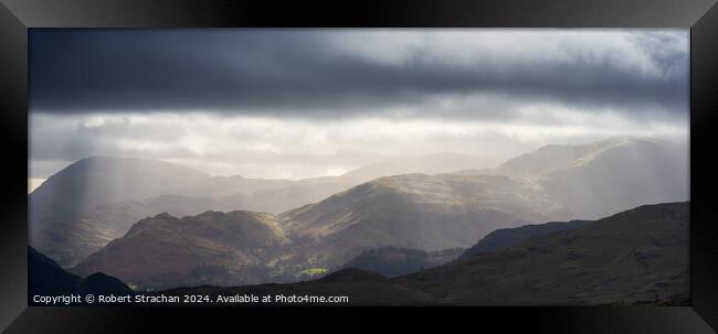 Lake district view Framed Print by Robert Strachan